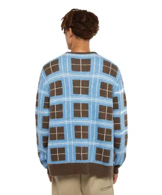DICKIES CARDIGAN CARREAUX Marron Vert amande — photo 3