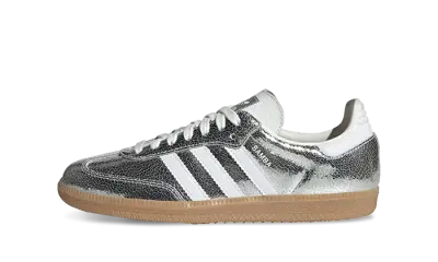 Adidas Mujer Samba OG Silver Metallic Cracked Leather — photo 1