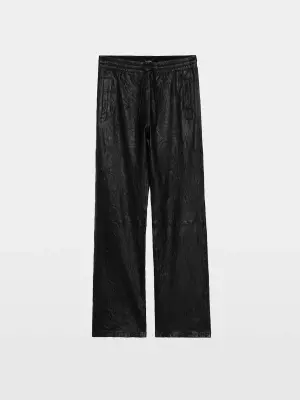 Pantalon Pocha Cuir Froissé — photo 5