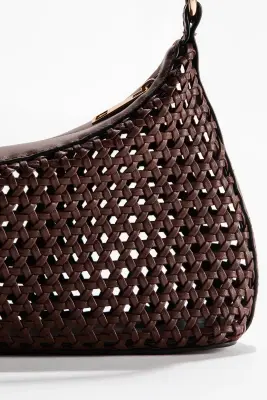 Sac porté épaule - Marron foncé — photo 2
