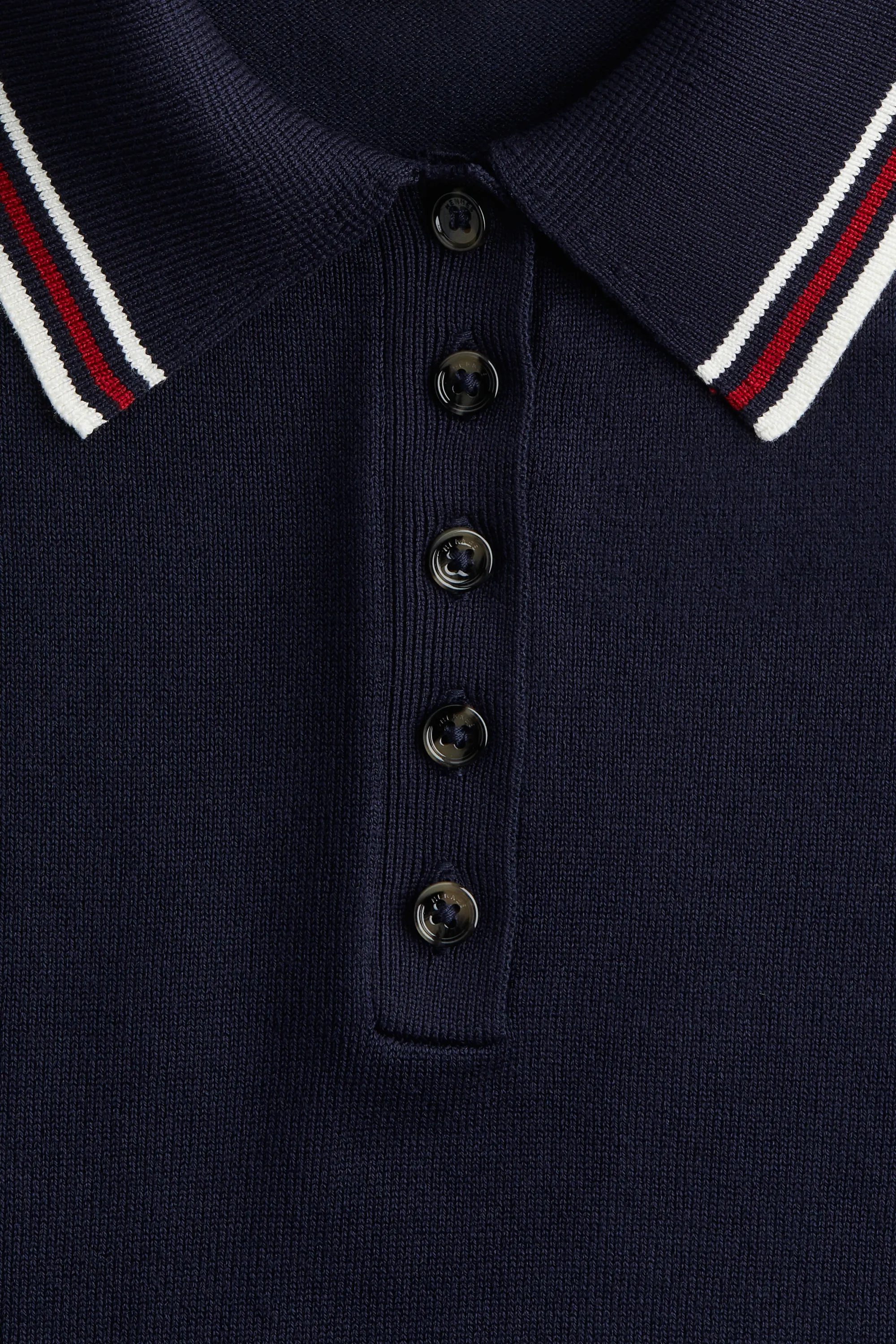 Polo en maille fine - Bleu marine