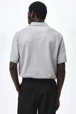 Polo Relaxed Fit - Gris chiné — photo 4