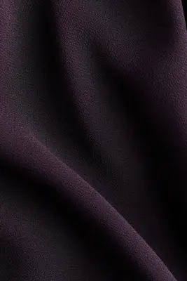 Blouse en mousseline avec manches bouffantes - Violet foncé — photo 4