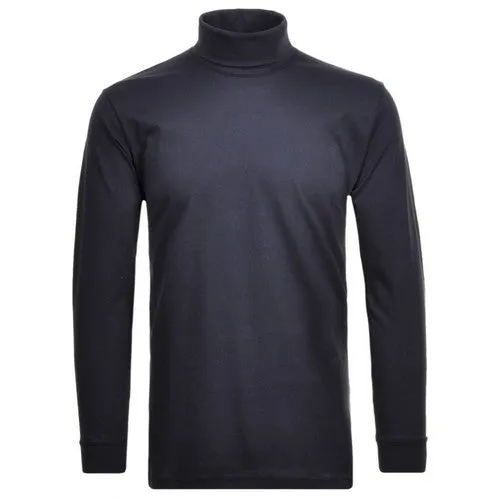 RAGMAN COL ROULE GRANDE LONGUEUR COTON Marine