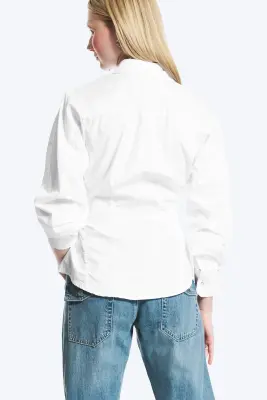Chemise Trapèze Cintrée - Blanc — photo 2
