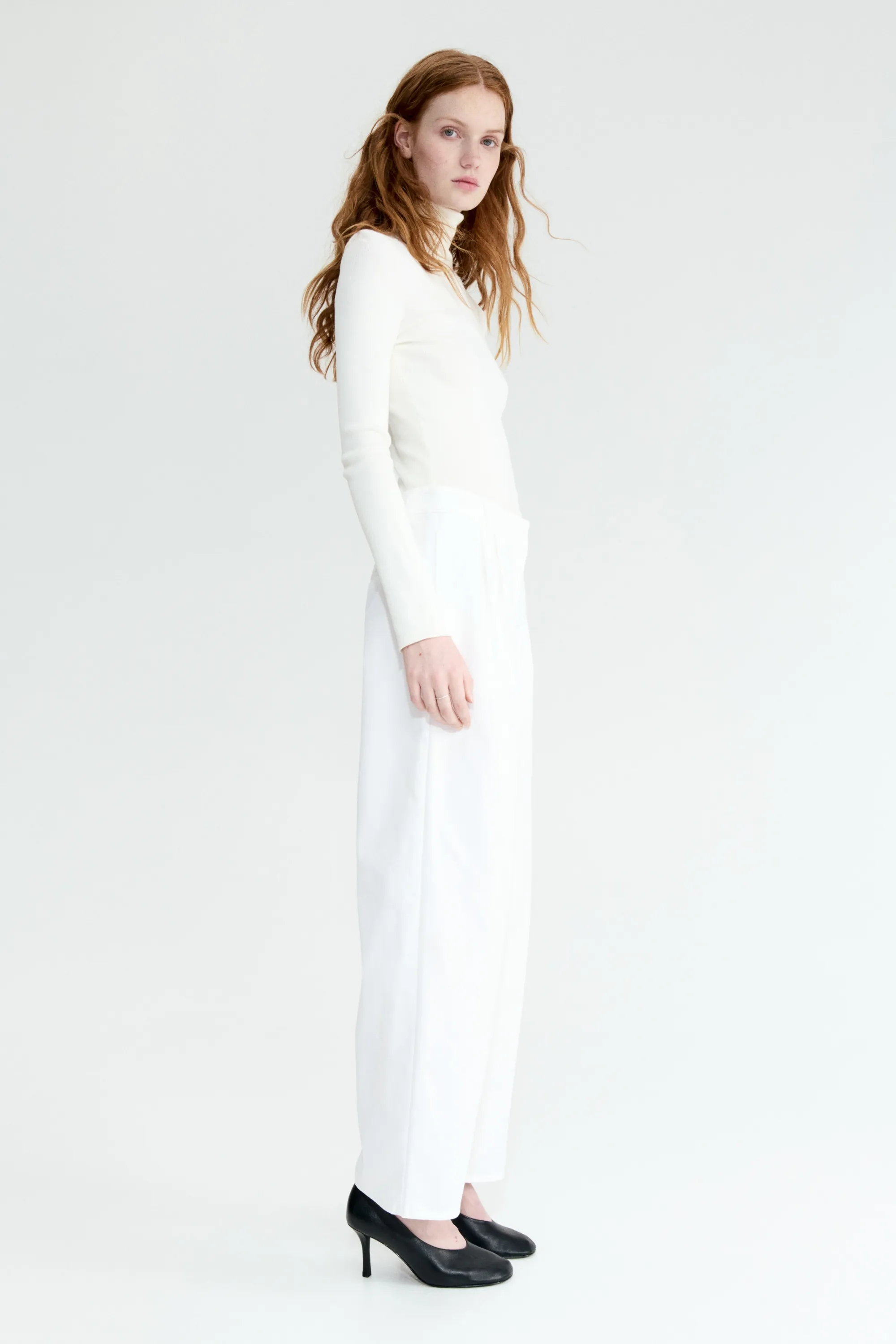 Pantalon chic en coton - Blanc