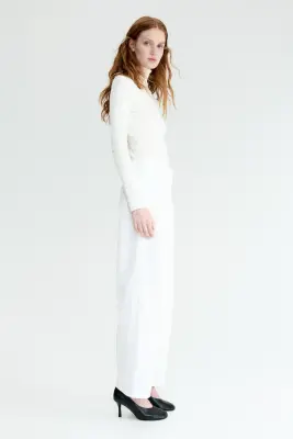 Pantalon chic en coton - Blanc — photo 1