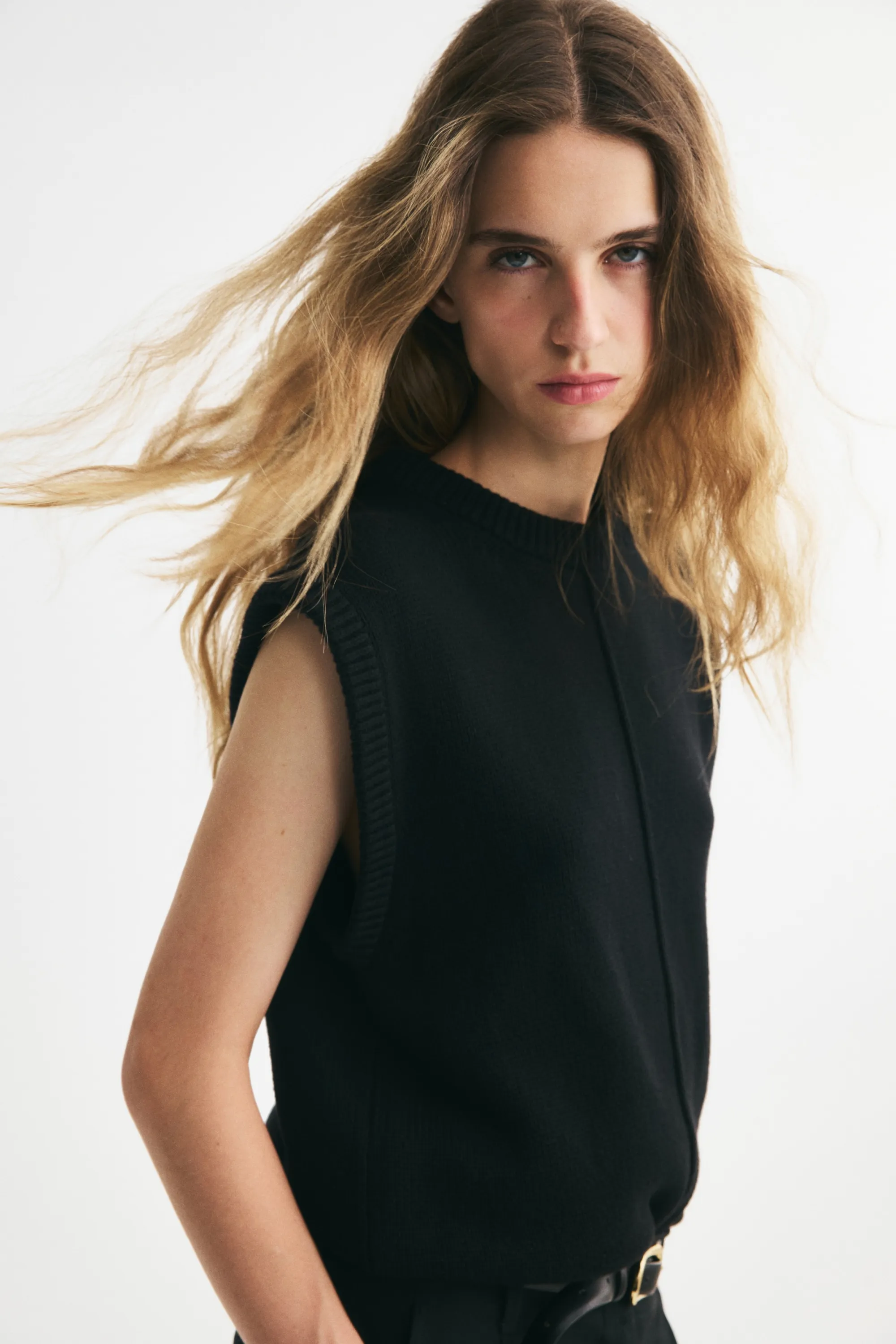 Pull sans manches - Noir