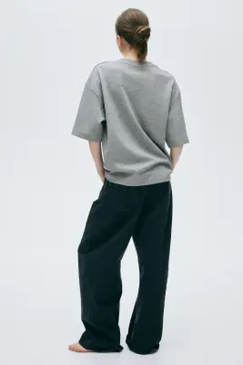 T-shirt en interlock - Gris clair chiné — photo 2
