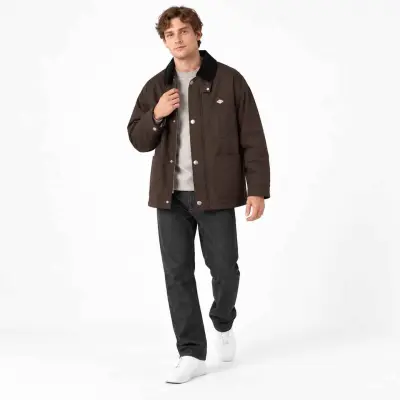 Veste de travail matelassée à col velours unisexe DANTON - Marron — photo 3