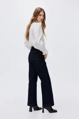 Flared High Jeans - Bleu denim foncé — photo 4
