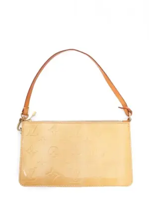 Petit sac pochette LEXINGTON en cuir verni beige Prix boutique 1340€ — photo 1