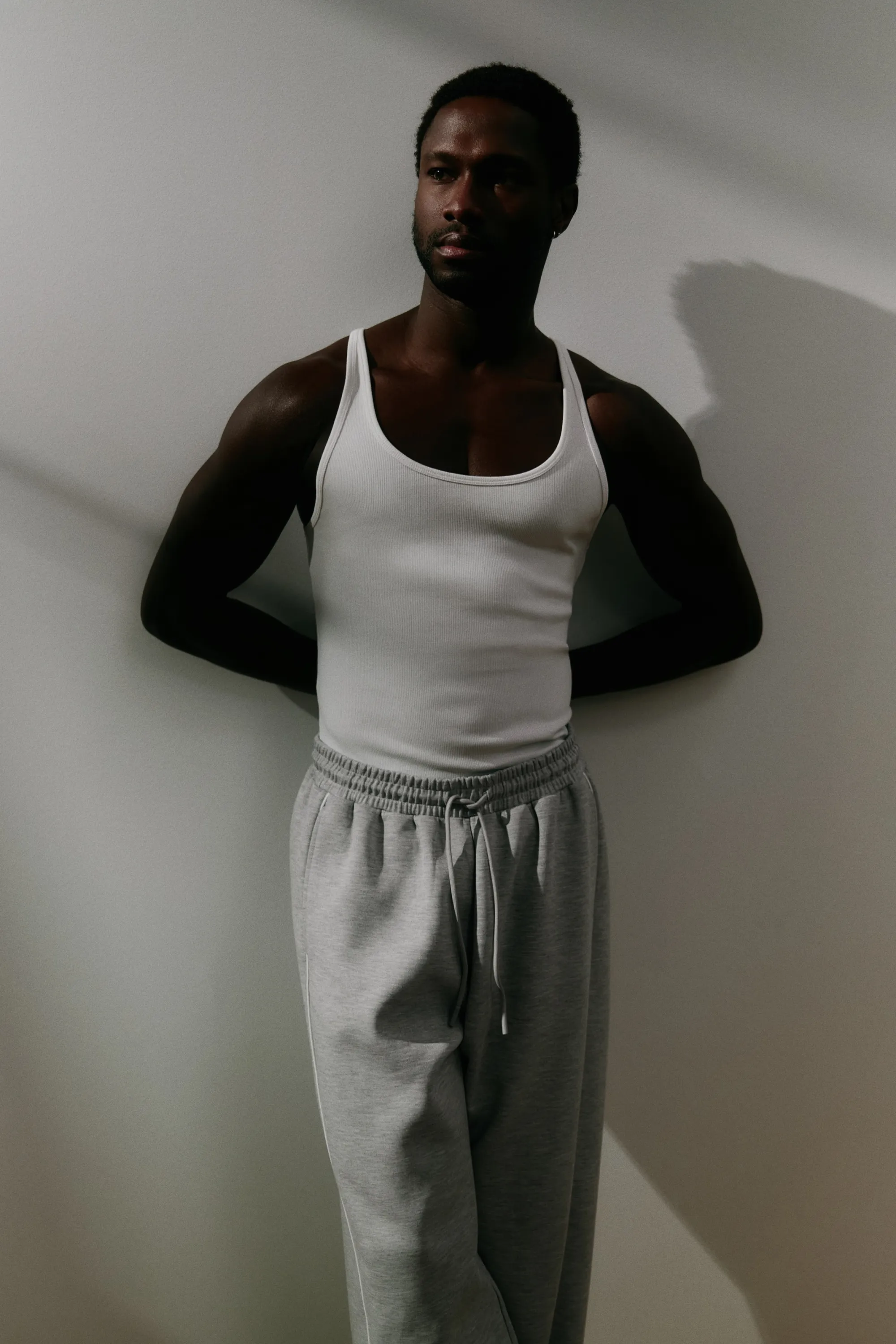 Pantalon jogger de sport Loose Fit - Gris chiné