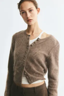 Gilet en laine - Taupe — photo 4
