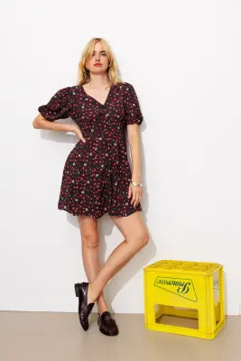Robe courte imprimée Femme — photo 3