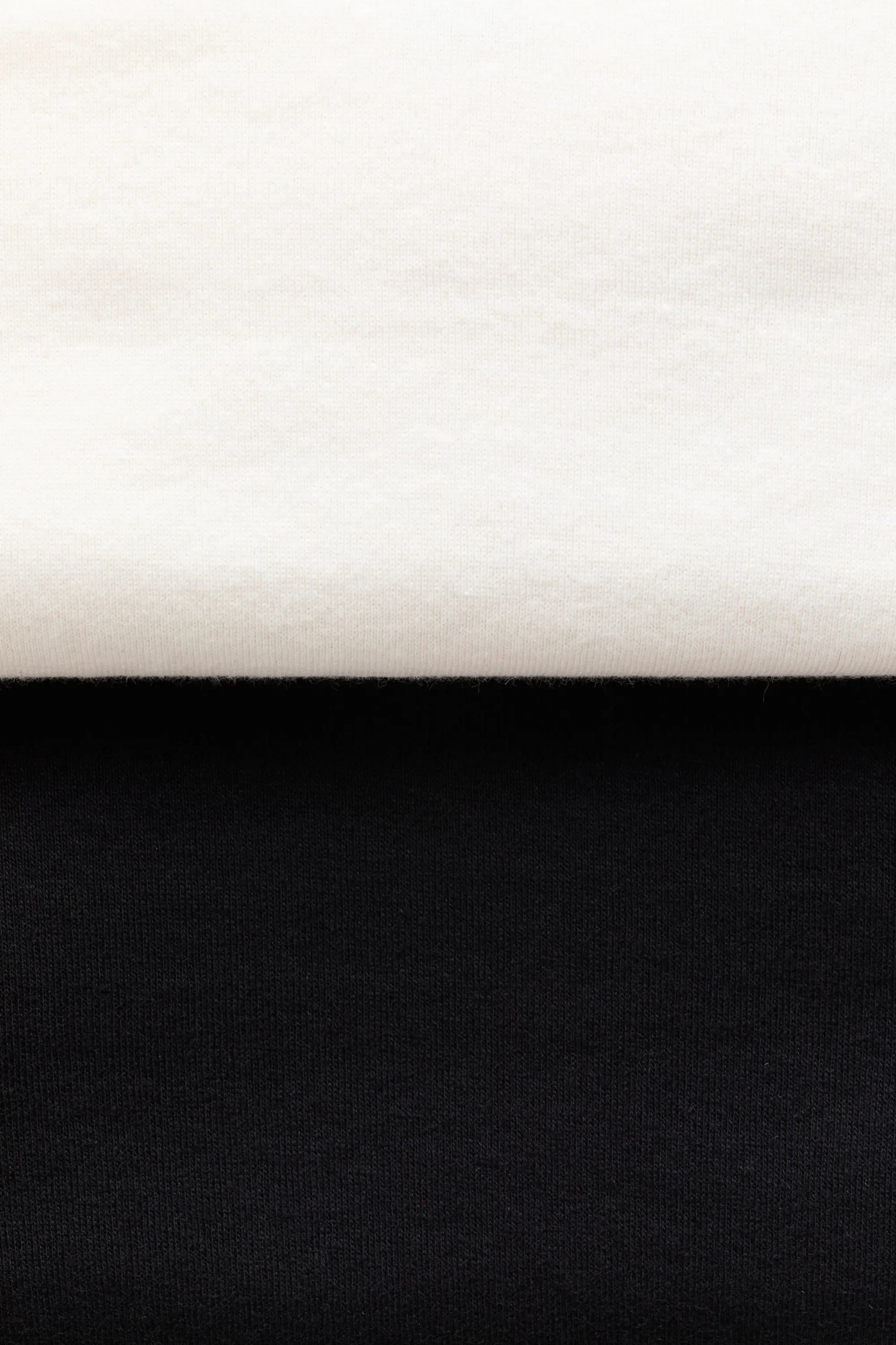 Lot de 2 tops à col cheminée - Crème/noir