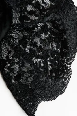Robe dos nu avec dentelle - Noir — photo 4