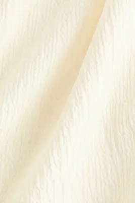 Pantalon texturé avec cordon de serrage - Crème — photo 4
