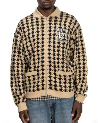 Houndstooth Cardigan Irish Cream — photo 2
