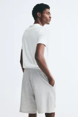 Short gaufré Relaxed Fit - Gris chiné — photo 2