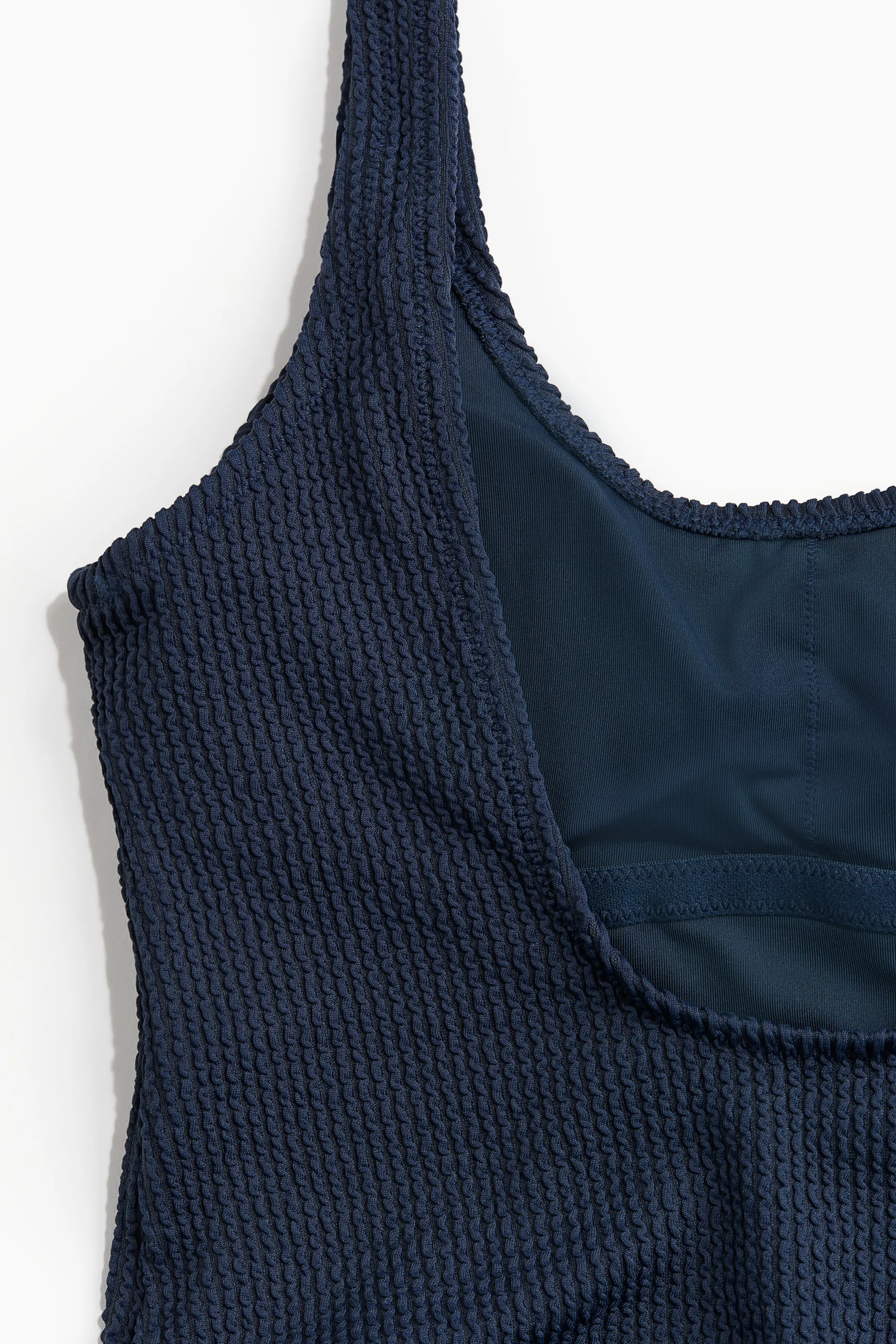 Maillot de bain paddé avec jambes échancrées - Bleu marine