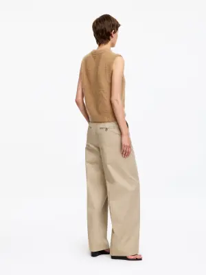 Gilet en mélange de laine et d'alpaga - Beige foncé — photo 2