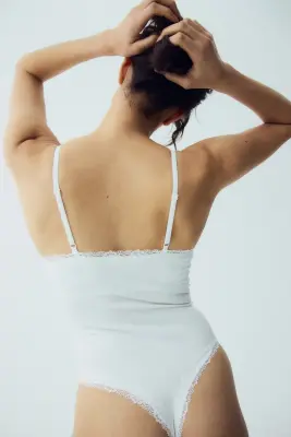 Body Seamless avec dentelle - Blanc — photo 2