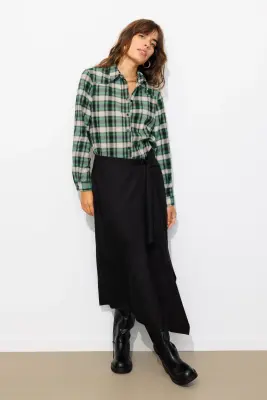 Chemise à carreaux Femme — photo 5