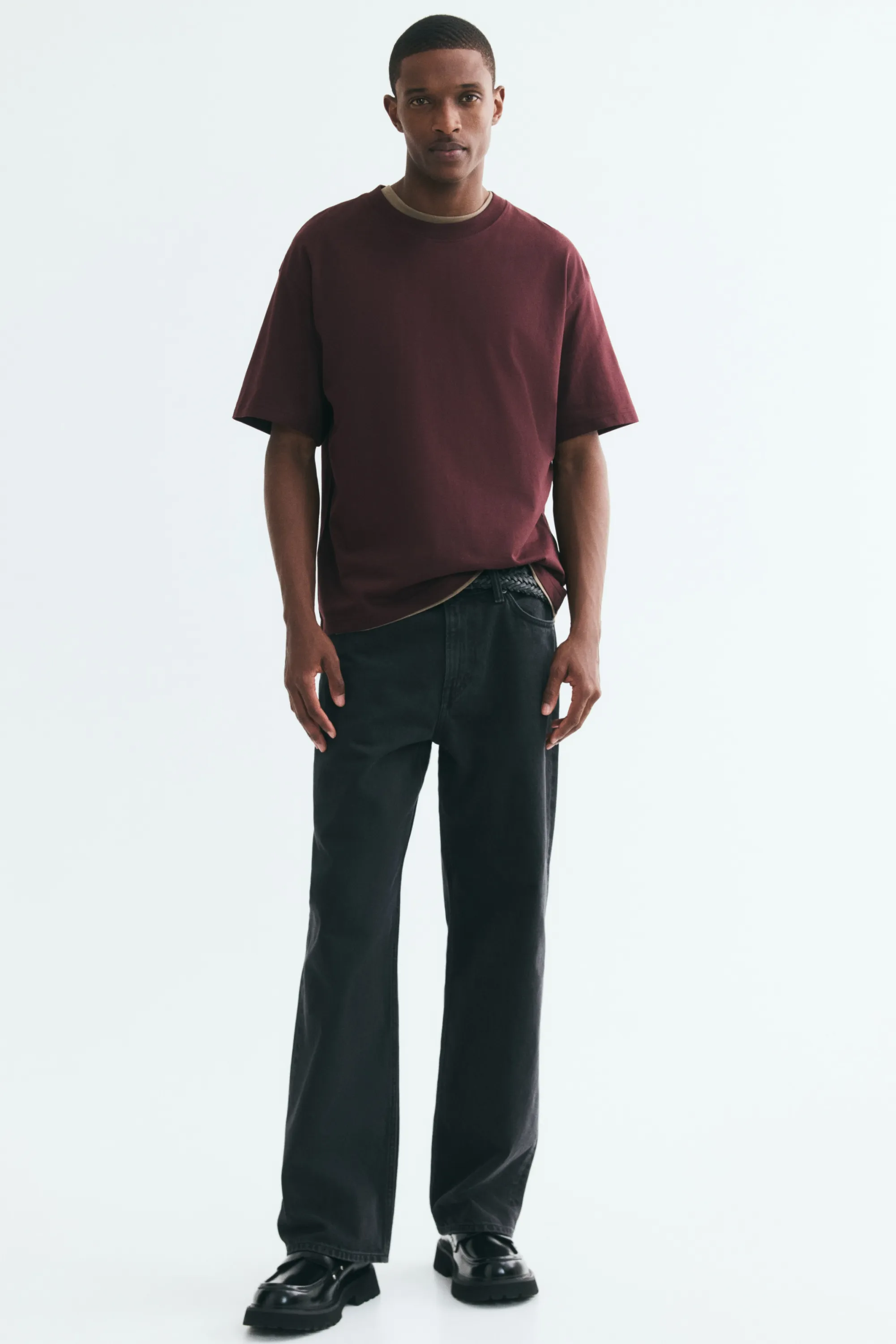 T-shirt Relaxed Fit - Bordeaux