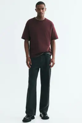 T-shirt Relaxed Fit - Bordeaux — photo 1