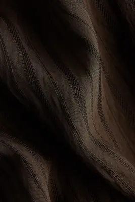 Chemise texturée en viscose mélangée - Marron foncé — photo 3