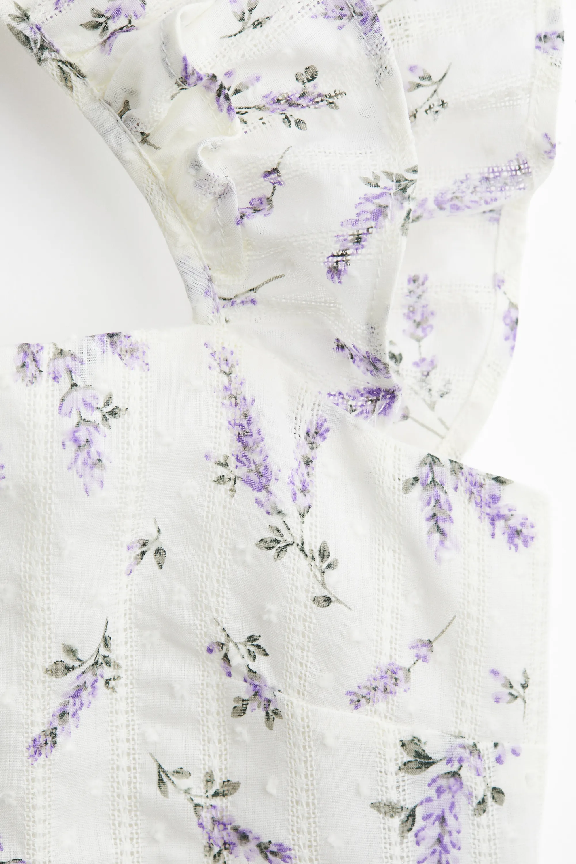 Blouse péplum avec détail à nouer - Blanc/fleuri