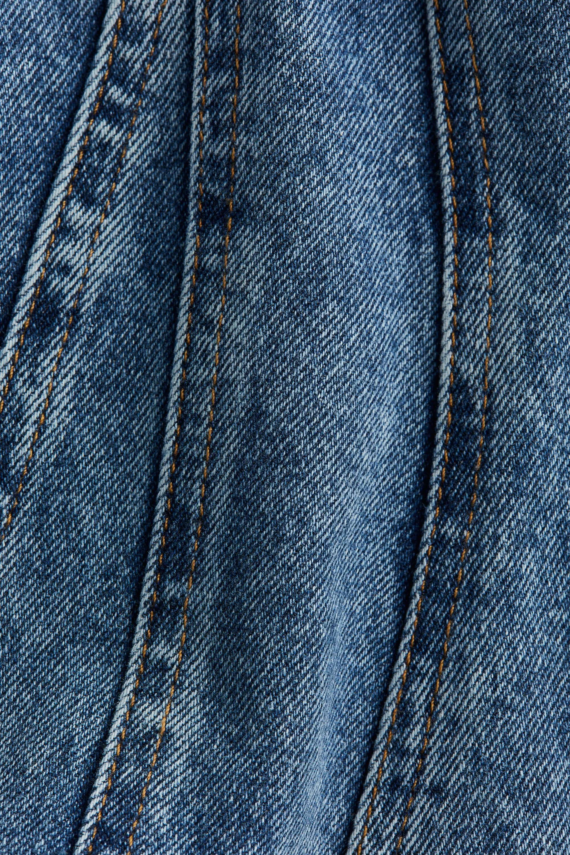 Top bustier en denim - Bleu denim