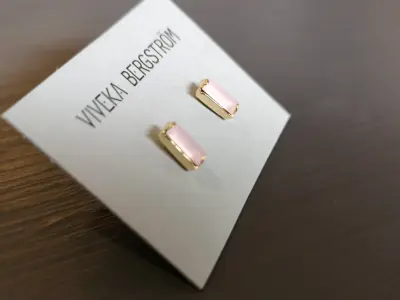 Flingan, 7*3 mm crystal earrings — photo 2