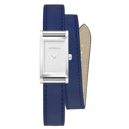Bracelet Herbelin Antares interchangeable acier double tour nappa soft oceania BRAC17048A74