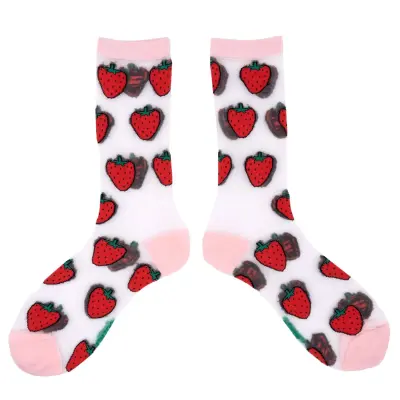 Chaussettes transparentes Fraise Coucou Suzette — photo 5