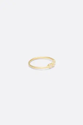 BAGUE PRINCESSE TROIS DIAMANTS - Or jaune 18 carats — photo 2