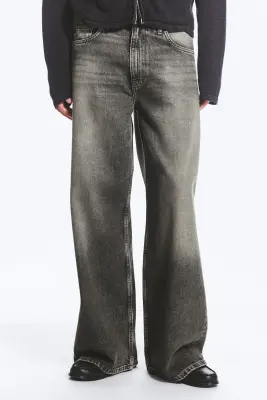 Jean large ample taille standard unisexe Solar - Redondo Black - Washed Black — photo 2