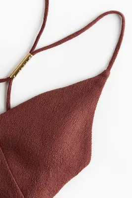 Maillot de bain paddé High Leg - Rouge rouille — photo 4