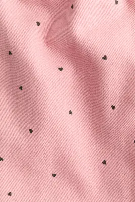 Pantalon en twill de coton imprimé - Rose/cœurs — photo 2