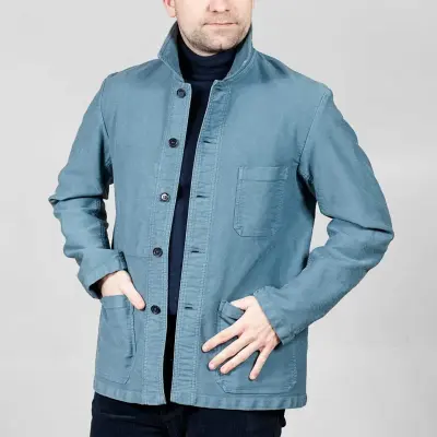 Veste Workwear en Moleskine en Coton Bio 4M/5 - Thym — photo 2