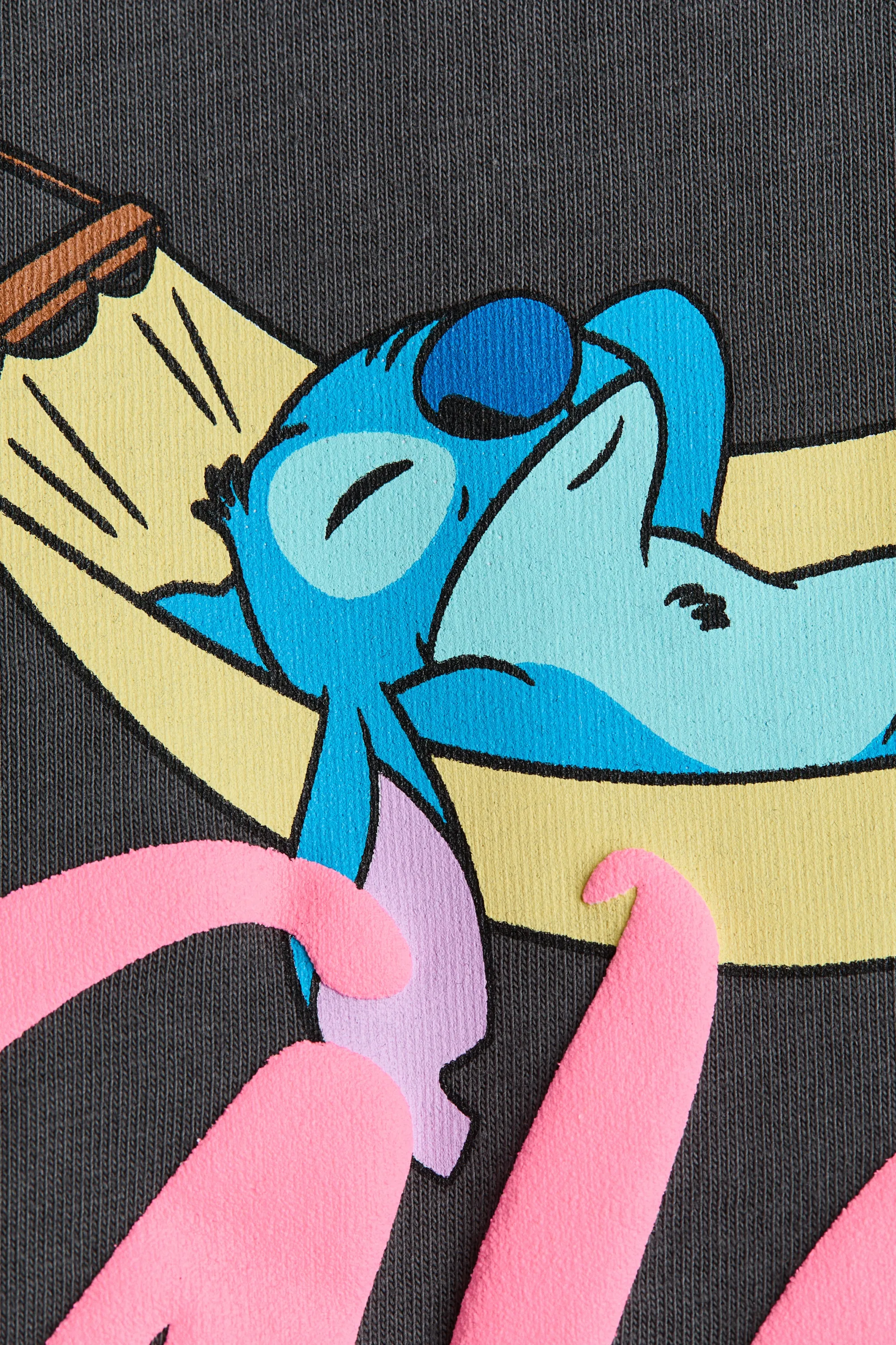 T-shirt imprimé - Gris foncé/Lilo et Stitch