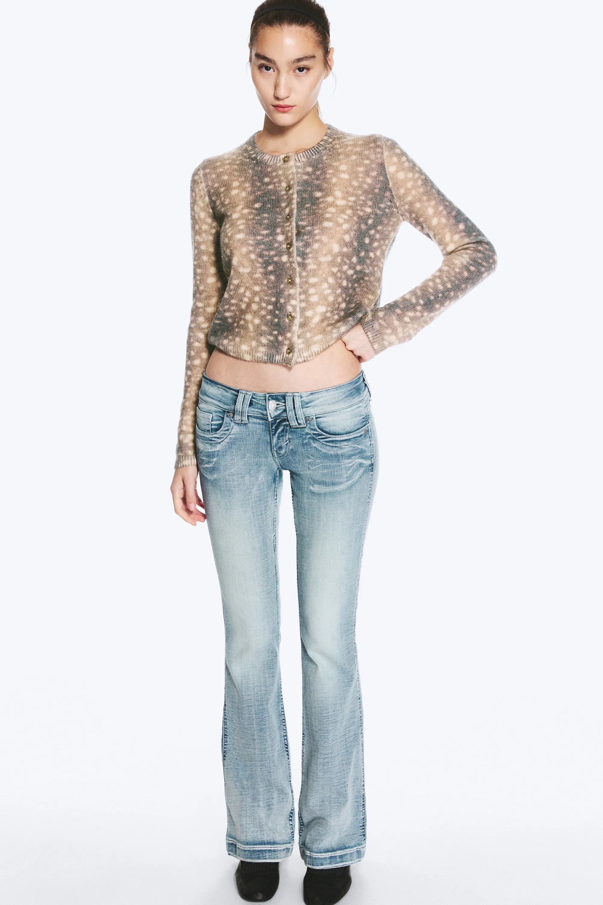 Cardigan imprimé confectionné en maille - Imprimé Bambi