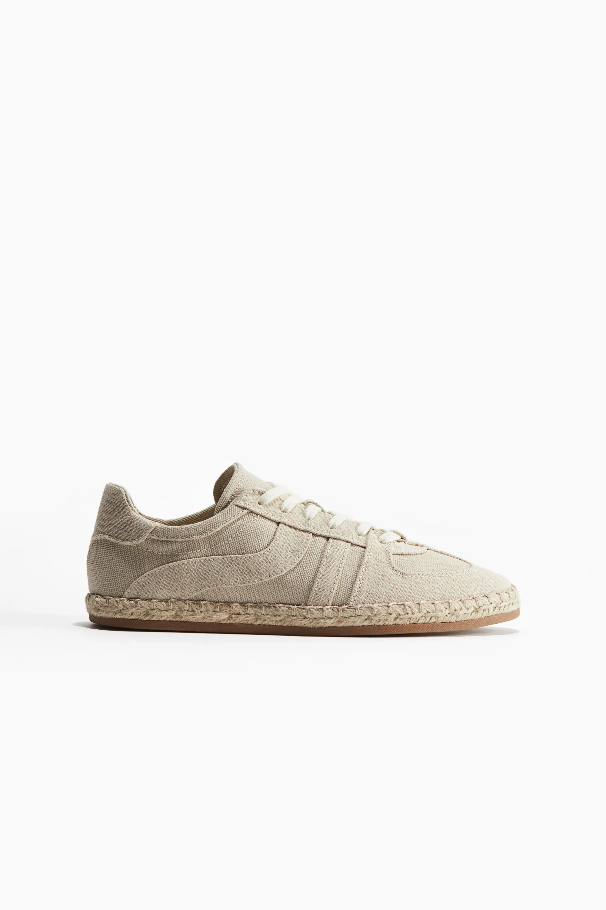 Sneakers façon espadrilles - Beige clair