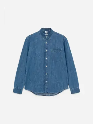 Chemise en jean classique - Bleu délavé — photo 1