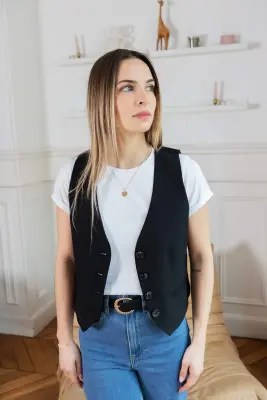 Gilet Junko - noir — photo 3