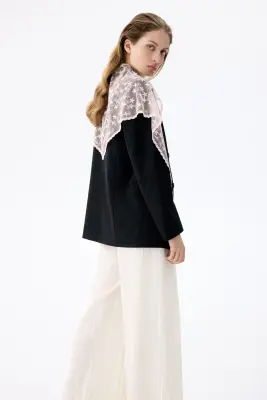 Foulard de hanches en mesh brodé - Rose clair — photo 4