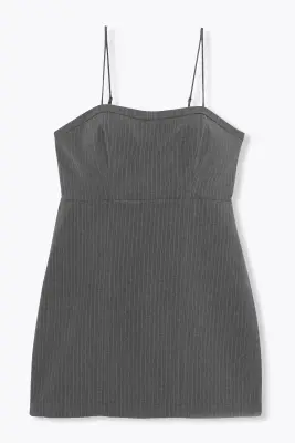 Robe courte bustier à rayures