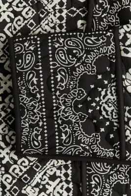 Veste matelassée en coton - Noir/motif — photo 2