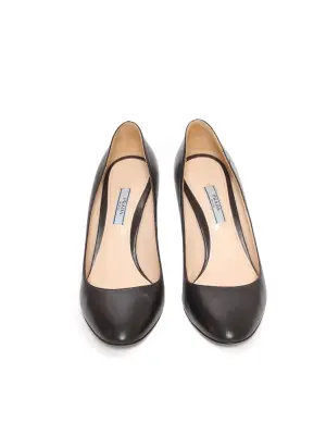 Escarpins bouts ronds en cuir noir  Prix boutique 890€ Taille 38.5 — photo 3